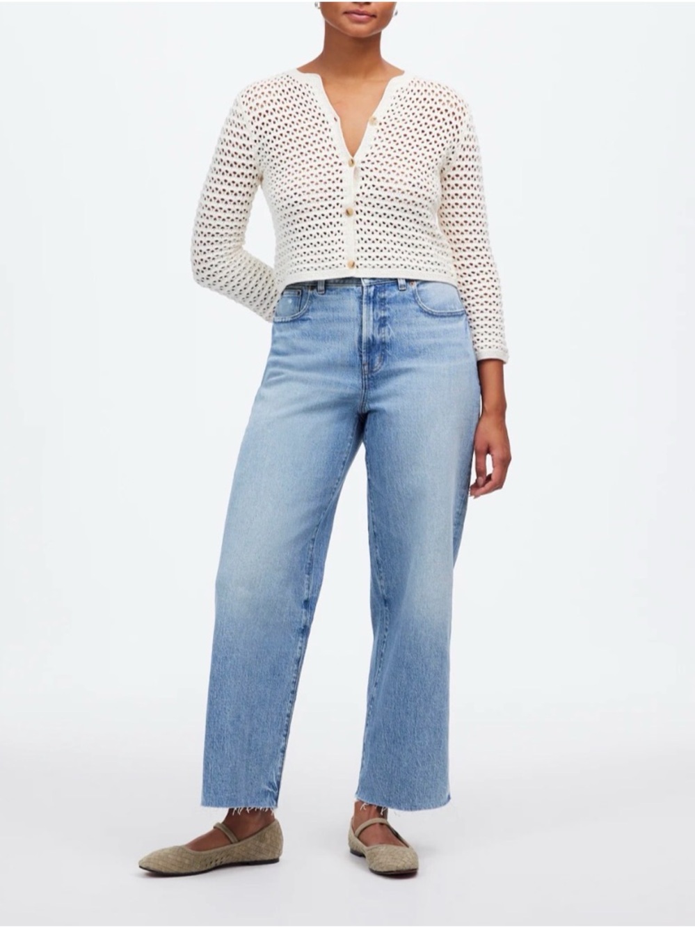 MADEWELL The Curvy Perfect Vintage Wide-Leg Crop Jean | 30